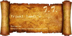 Trinkl Tamás névjegykártya