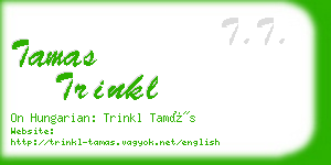 tamas trinkl business card